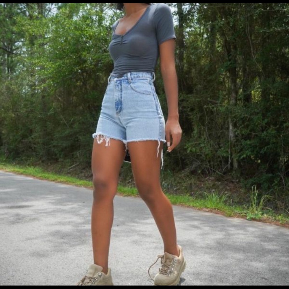 High waist Jean shorts